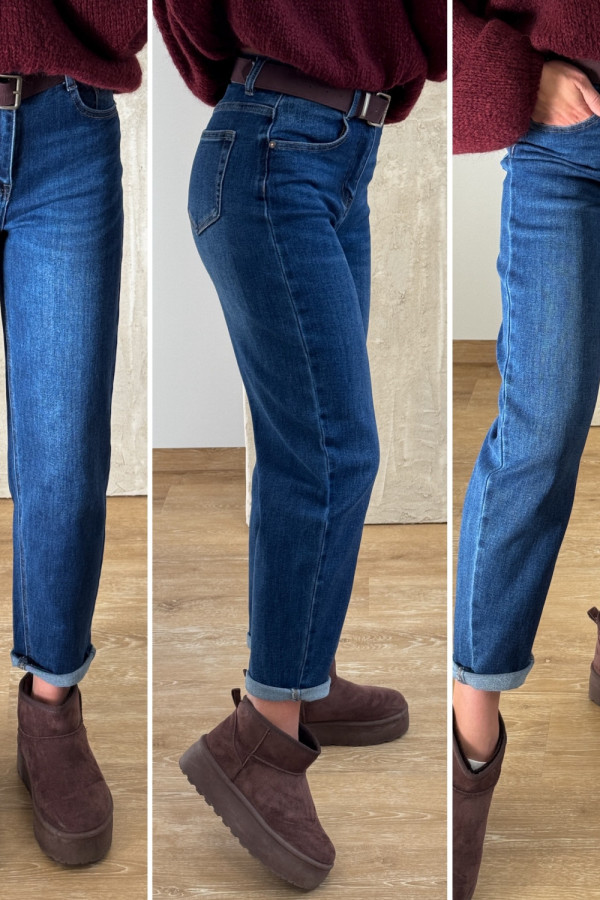 Spodnie Jeansy Mom Fit 2175 - Granatowe 1