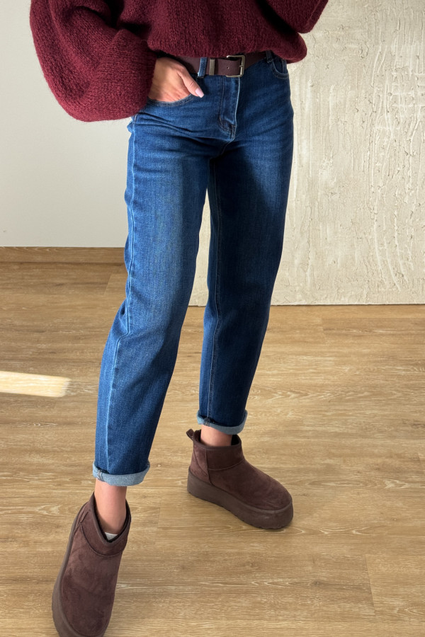 Spodnie Jeansy Mom Fit 2175 - Granatowe 2