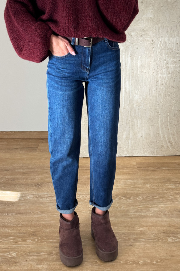 Spodnie Jeansy Mom Fit 2175 - Granatowe