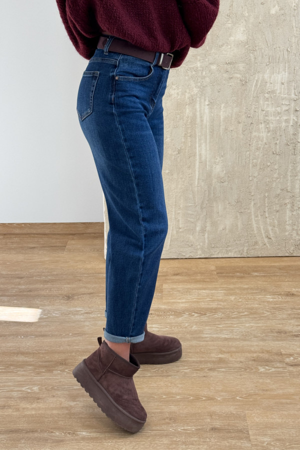 Spodnie Jeansy Mom Fit 2175 - Granatowe 3