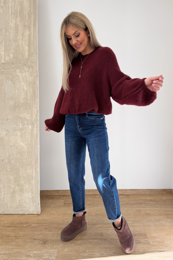 Spodnie Jeansy Mom Fit 2175 - Granatowe 5