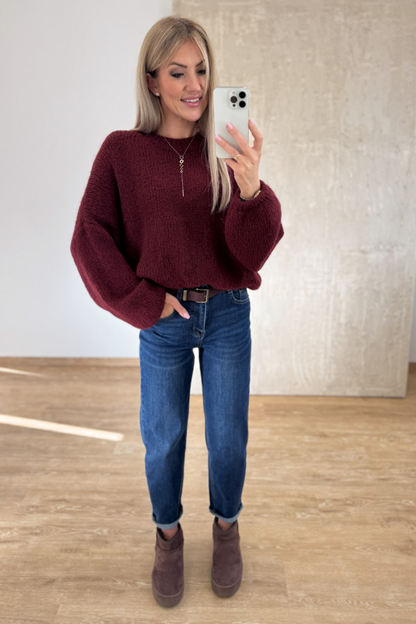 Spodnie Jeansy Mom Fit 2175 - Granatowe 8