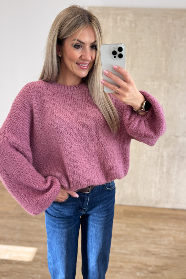 Sweter z Wełną Hagi - Wrzos 2