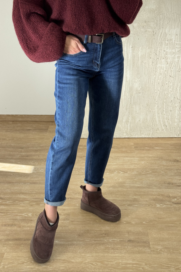 Spodnie Jeansy Mom Fit 2175 - Granatowe 9