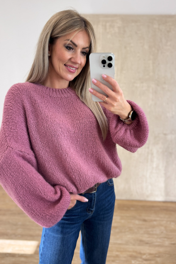 Sweter z Wełną Hagi - Wrzos 3