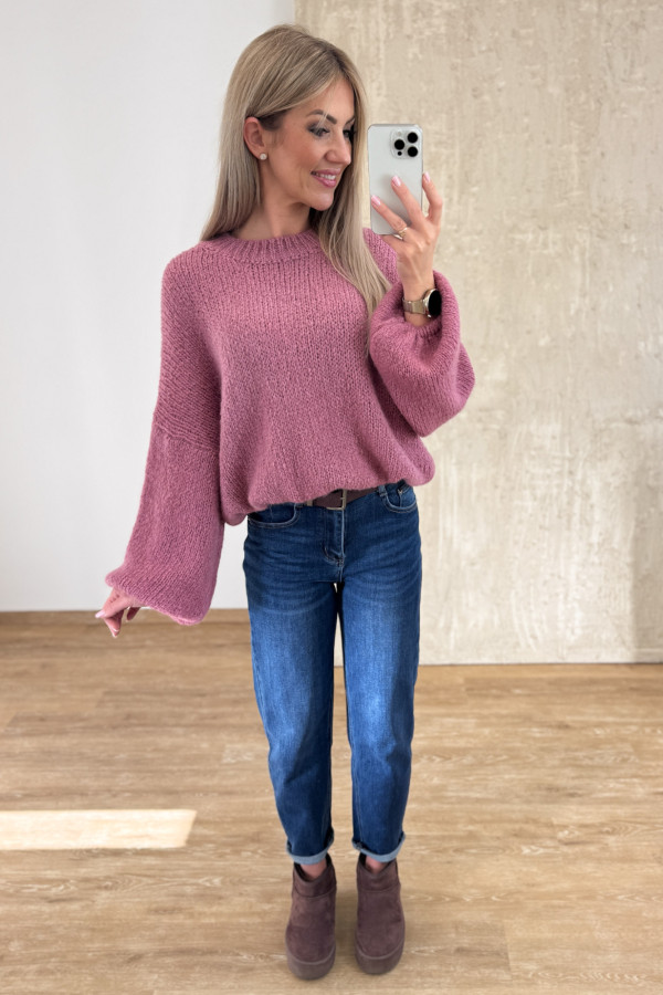 Sweter z Wełną Hagi - Wrzos 7