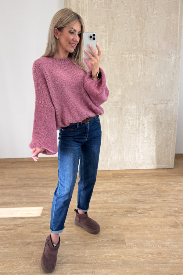 Sweter z Wełną Hagi - Wrzos 8