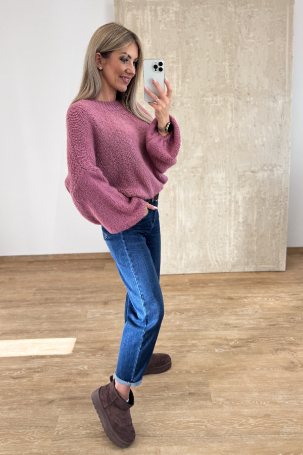 Sweter z Wełną Hagi - Wrzos 9