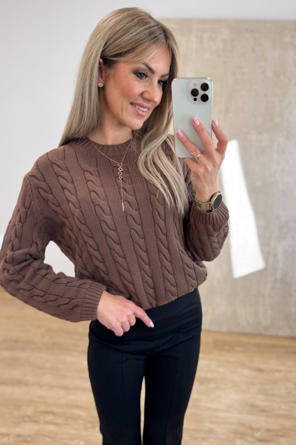 Sweter Bawełniany Craft - Mleczna Czekolada 2