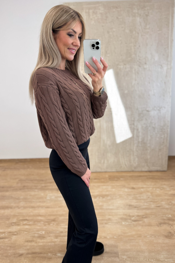 Sweter Bawełniany Craft - Mleczna Czekolada 3