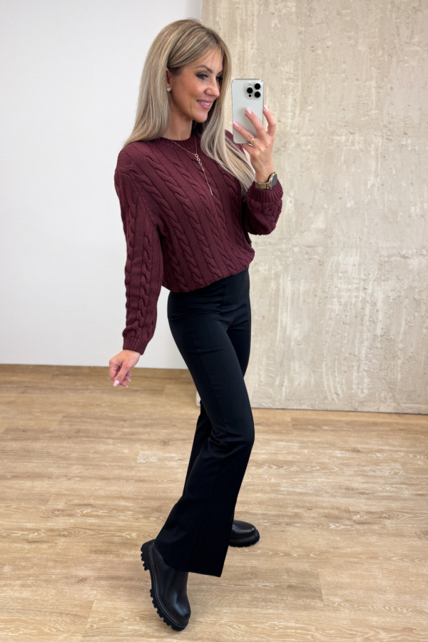 Sweter Bawełniany Craft - Bordowy 6