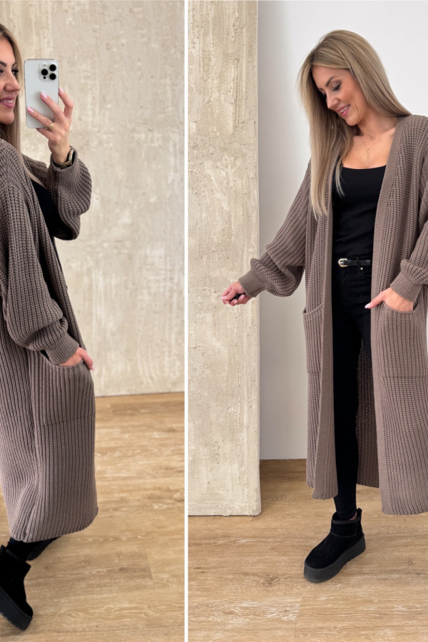 Kardigan Maxi Lamja - Mocca 1